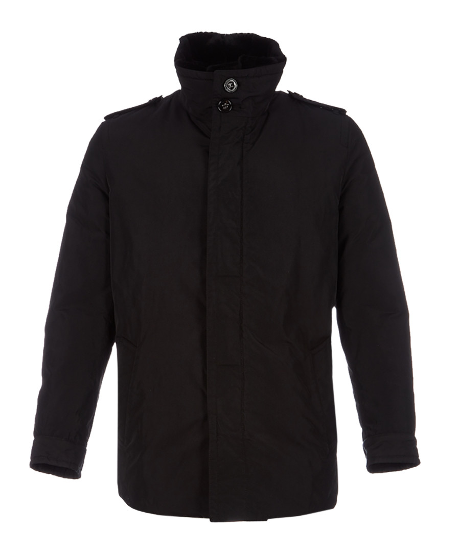Men's black high-neck coat Sale - burberry