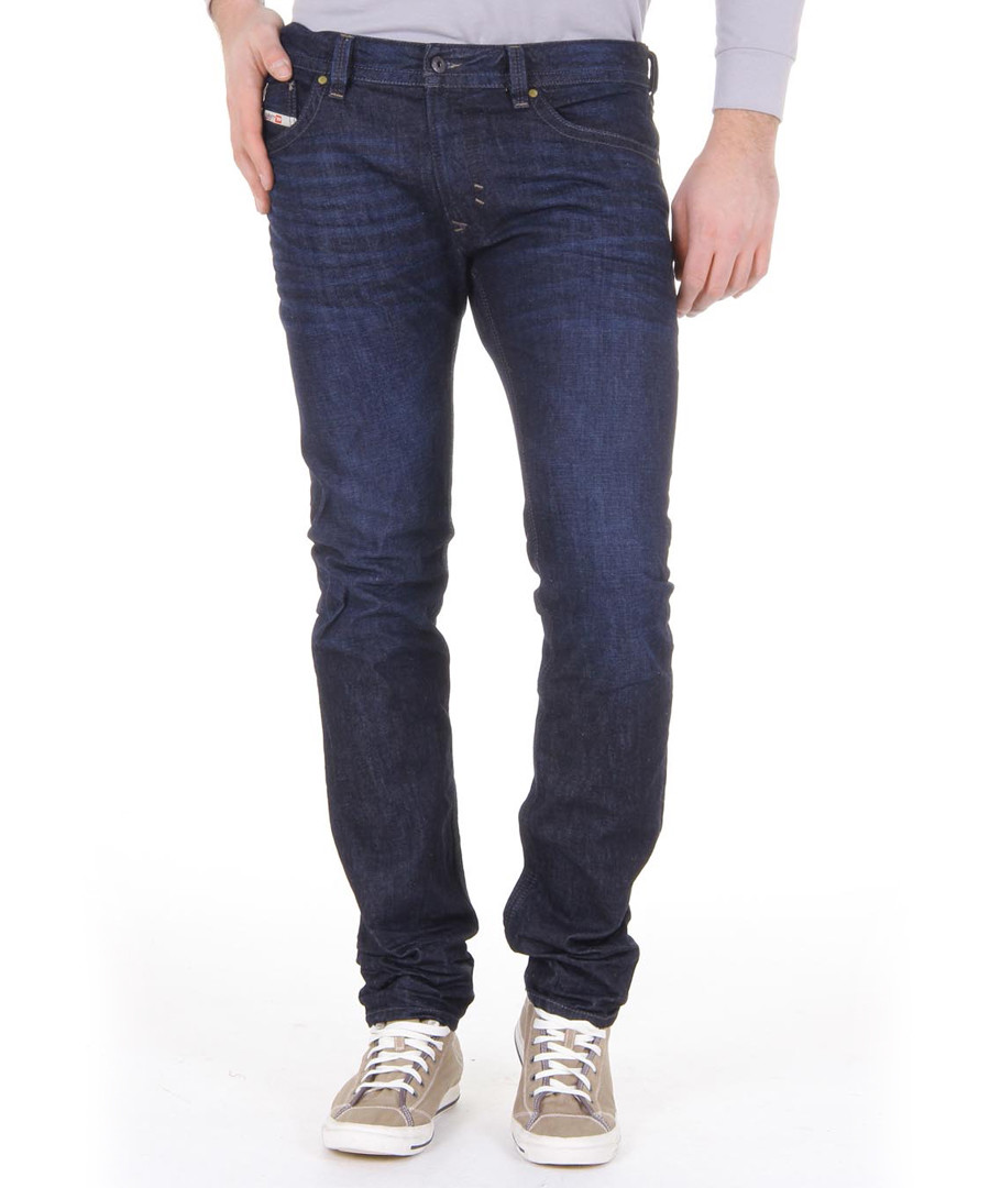 Thavar-Zip dark blue pure cotton Jeans Sale - diesel