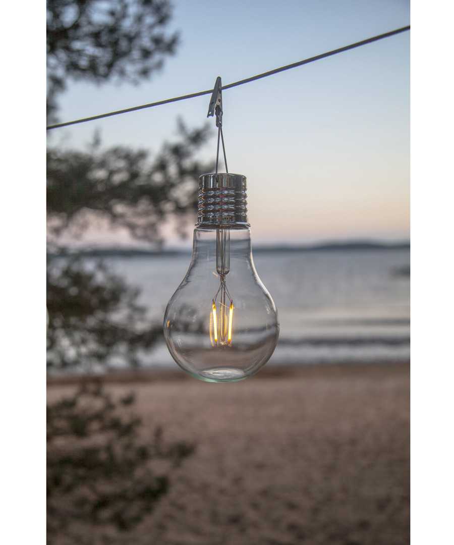 Edison Bulb hanging solar lantern 18cm Sale - solar lighting