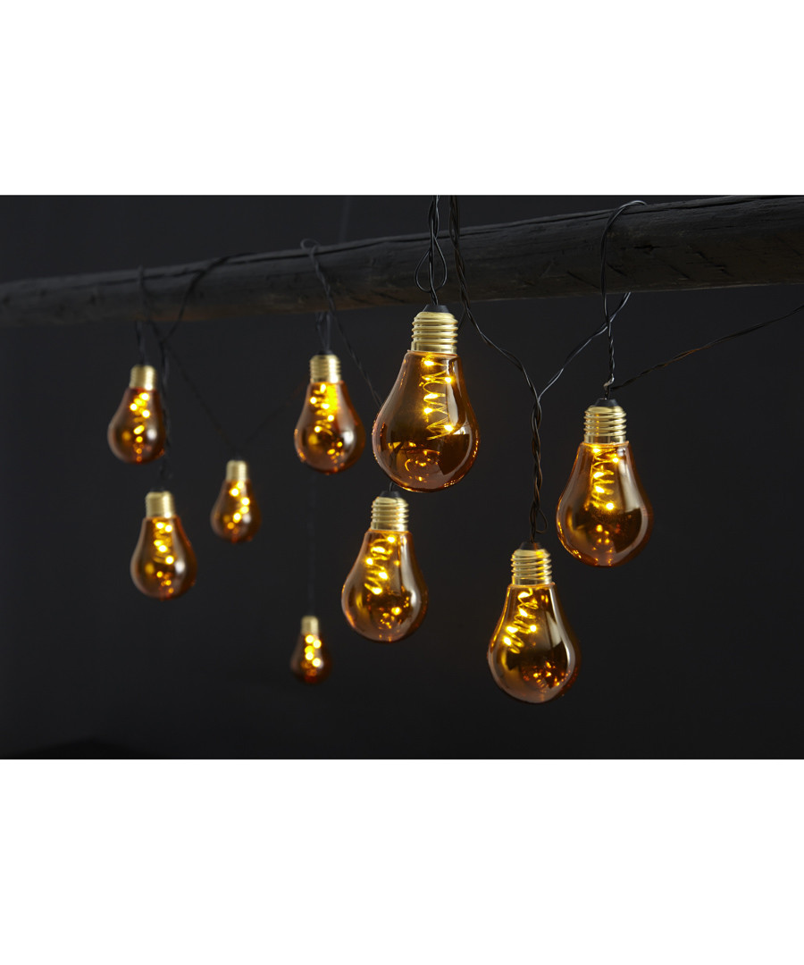 Bulb amber LED chain 3.6m Sale - solar lighting