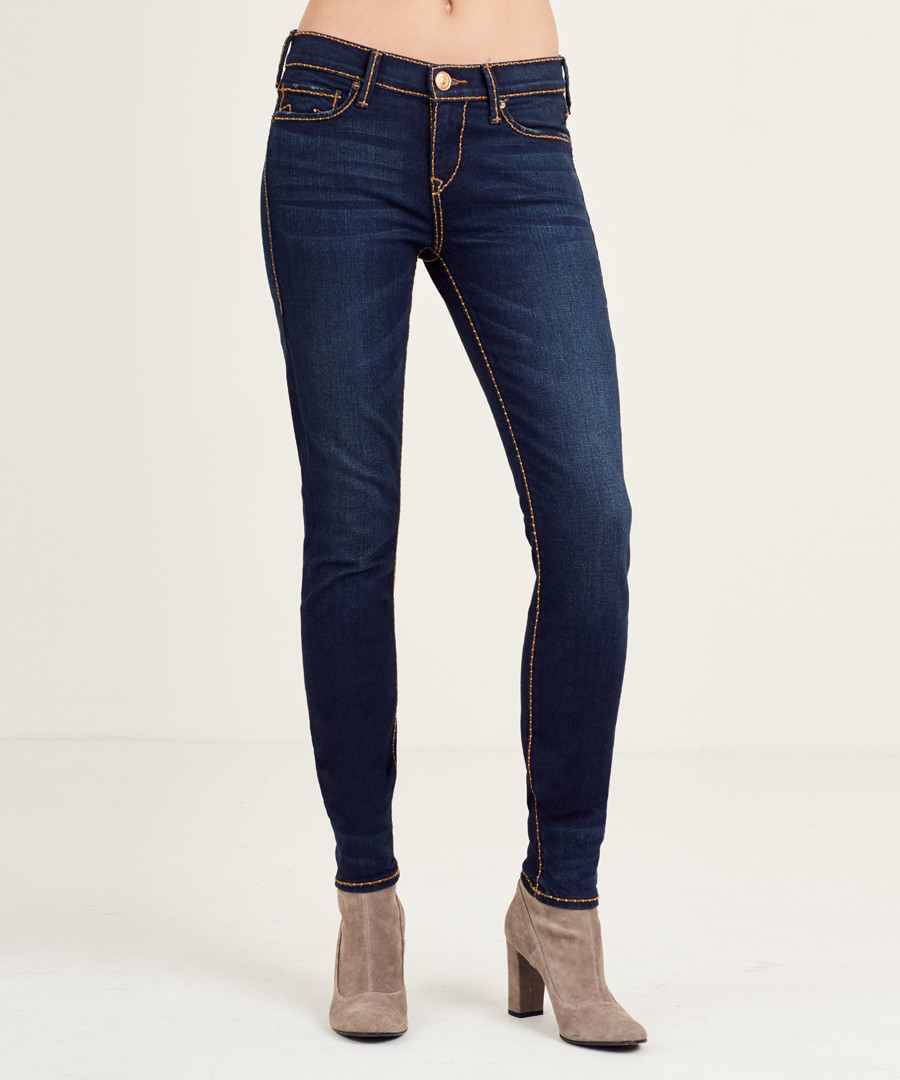 Halle dark blue cotton skinny jeans Sale - true religion