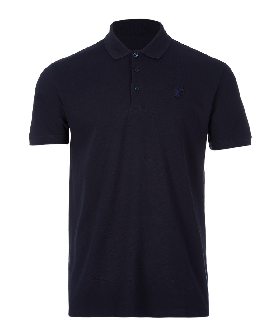 Blue pure cotton polo shirt Sale - versace collection