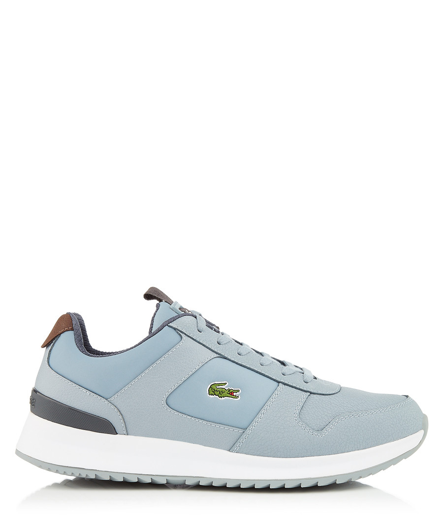 Grey leather logo sneakers Sale - lacoste