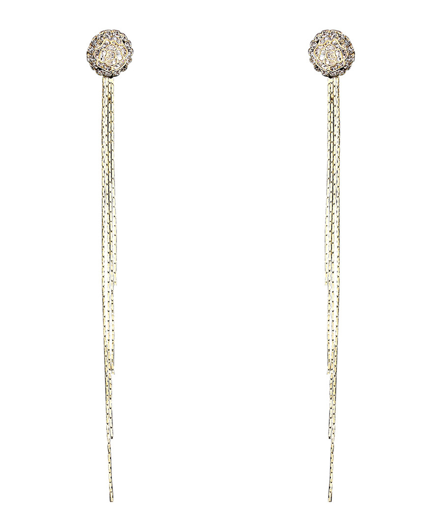 Winding Mind gold-plated drop earrings Sale - caromay
