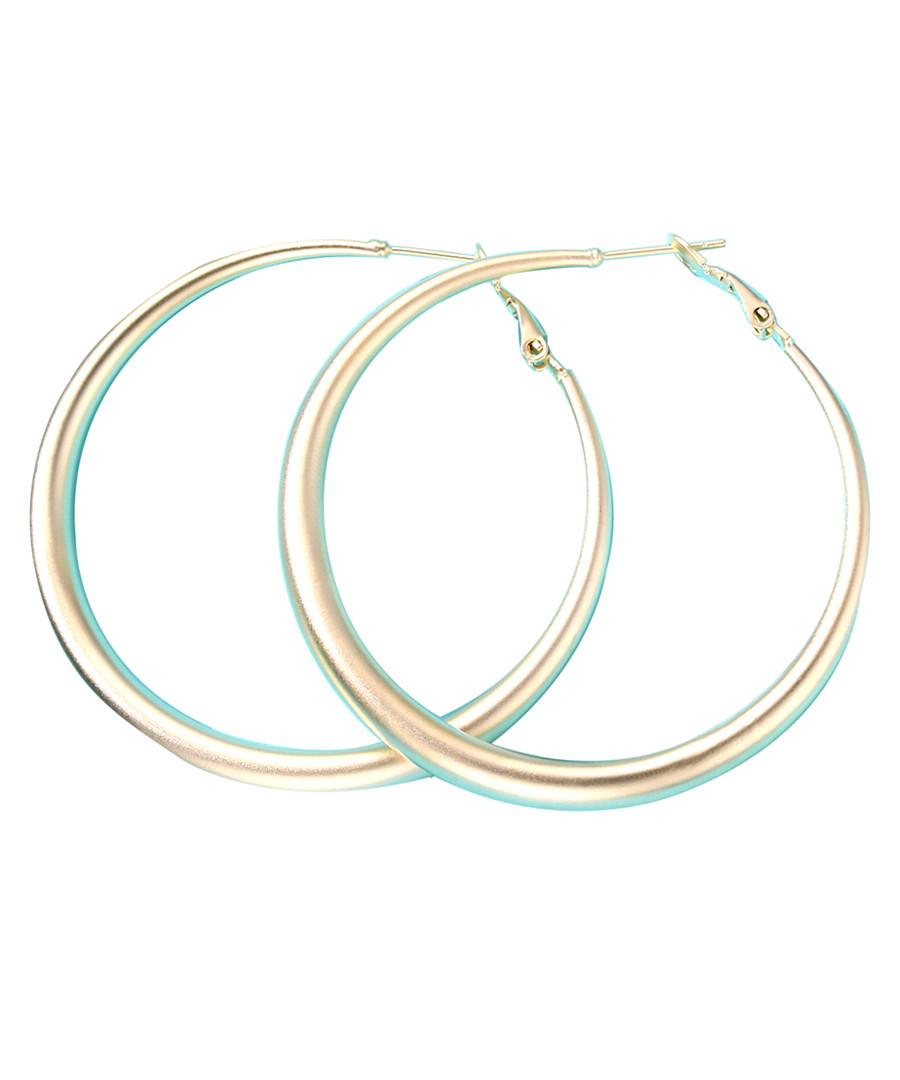 Halo gold-plated hoop earrings Sale - caromay