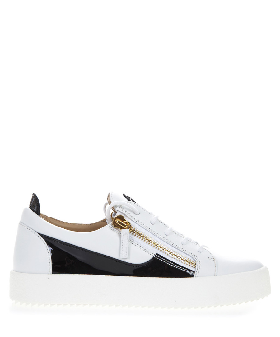 Black & white leather sneaker Sale - giuseppe zanotti