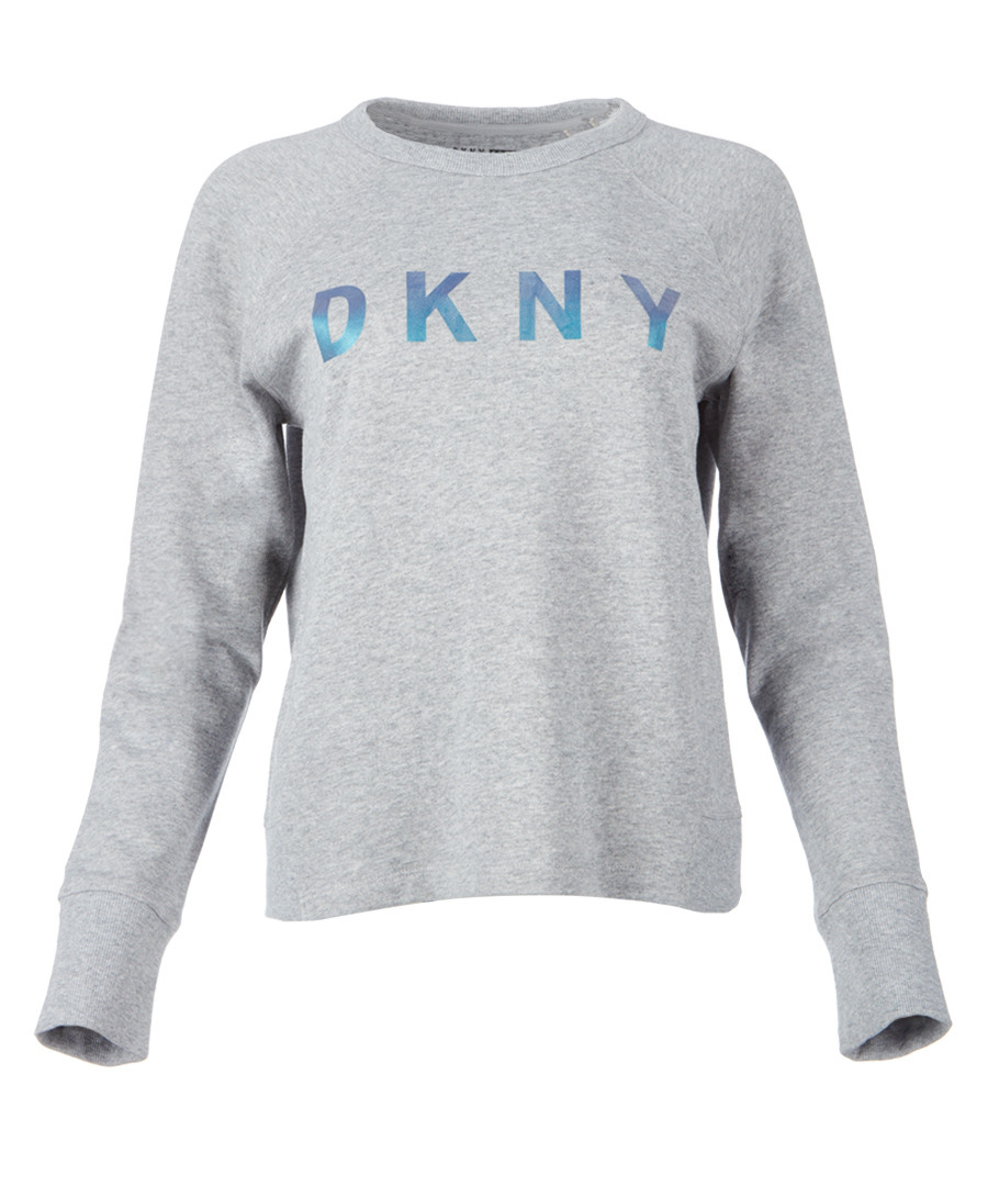 Grey logo pullover sweatshirt Sale - dkny