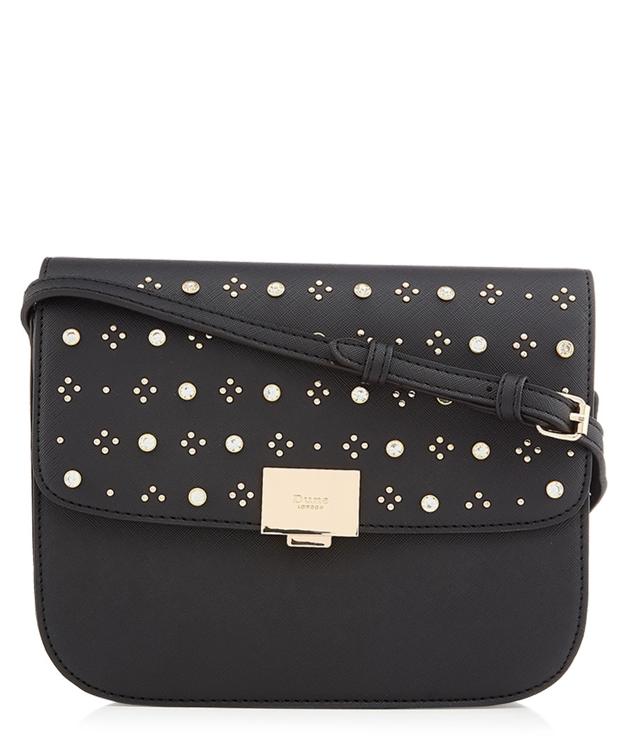 Black embellished fold-over crossbody Sale - dune
