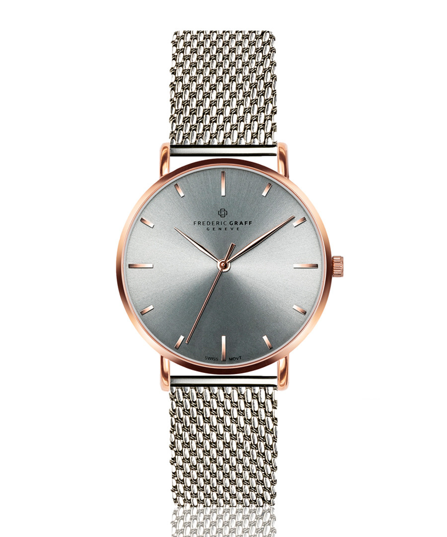 stainless steel mesh & grey watch Sale - frederic graff