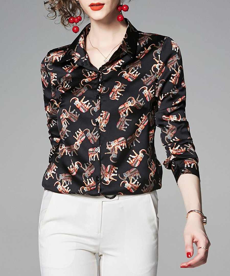 black elephant button blouse Sale - Kaimilan