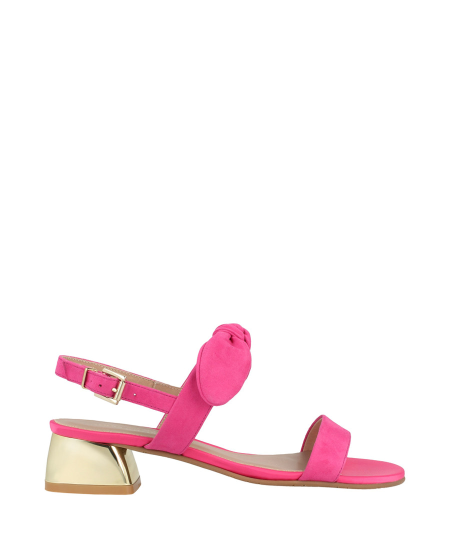 Pink suede knot sandals Sale - roberto botella