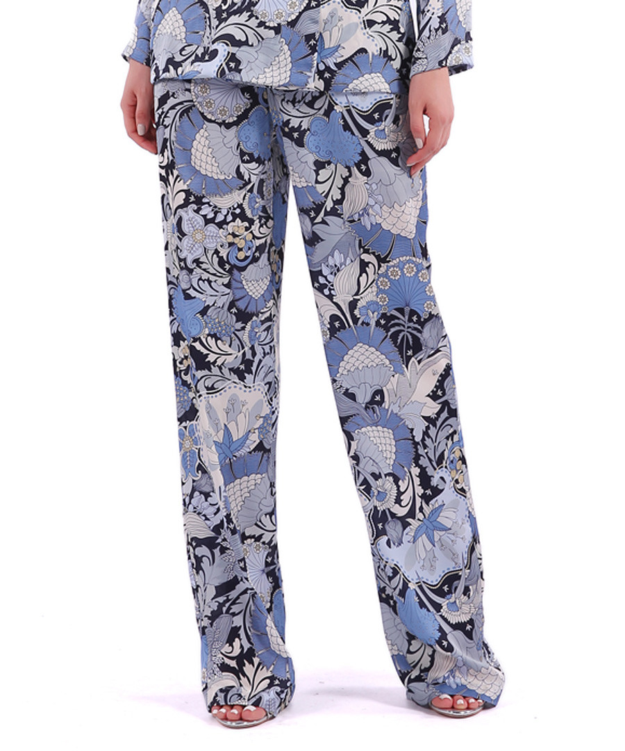 sky blue brocade long trousers Sale - Isabel Garcia