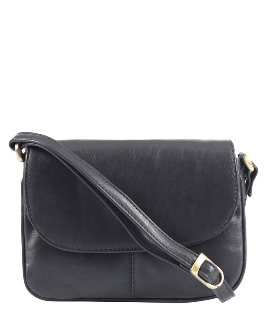 black leather fold crossbody bag Sale - Lloyd Baker