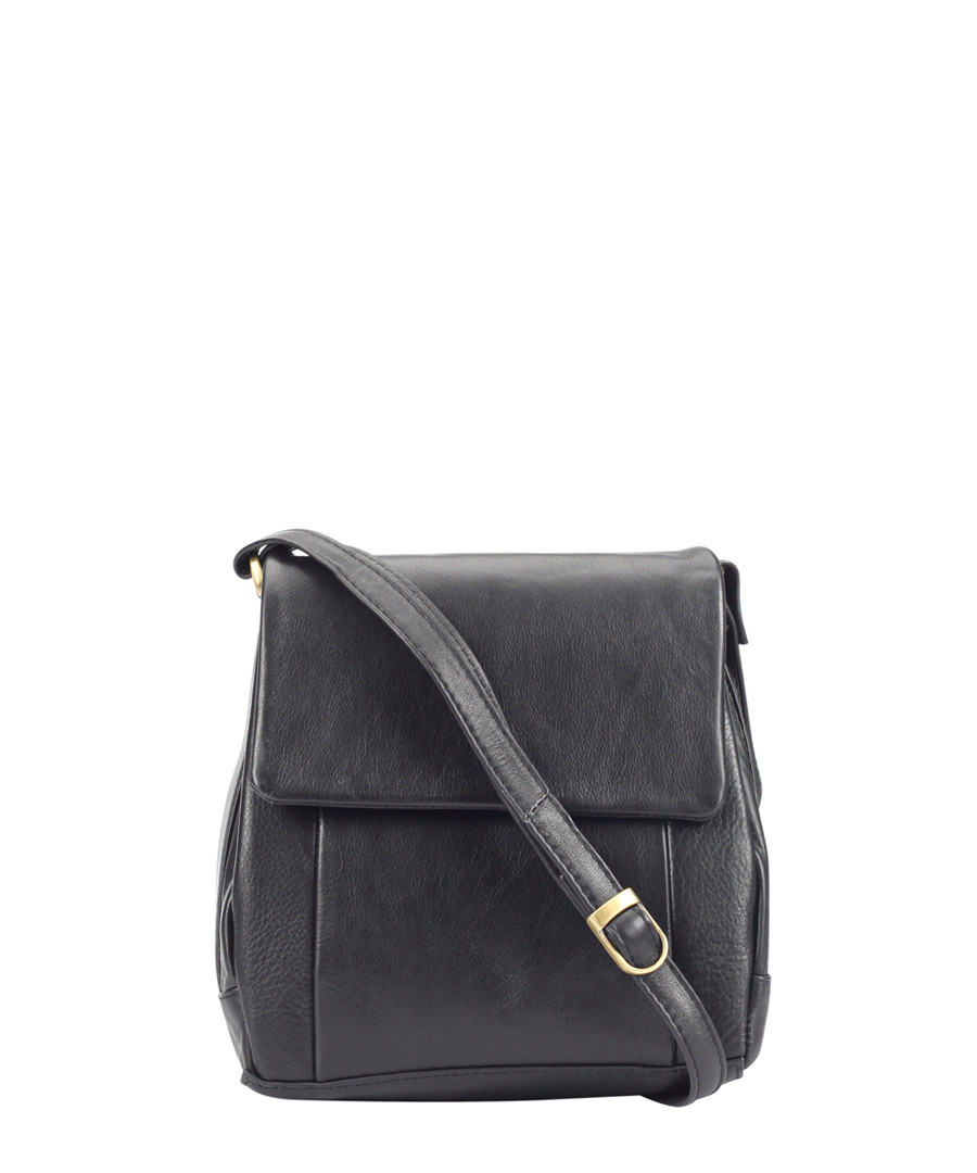 black leather fold crossbody bag Sale - Lloyd Baker