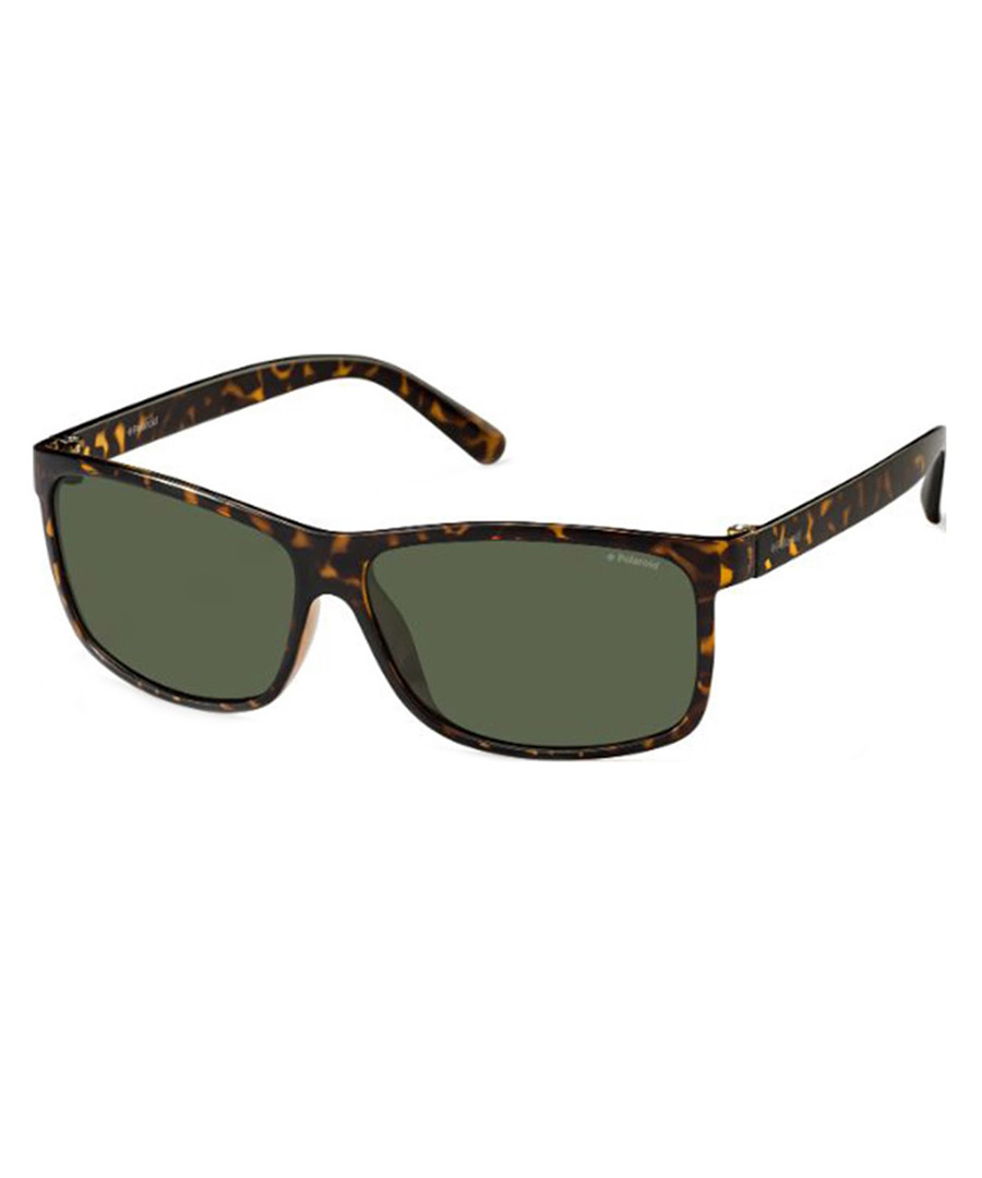 tortoiseshell squared D-frame sunglasses Sale - polaroid