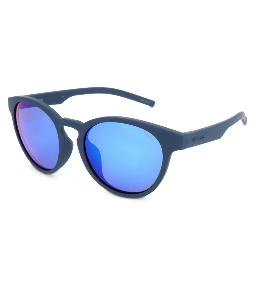 blue rounded D-frame sunglasses Sale - polaroid