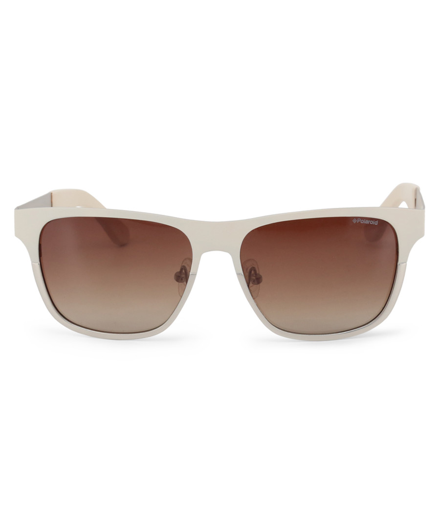 cream squared D-frame sunglasses Sale - polaroid