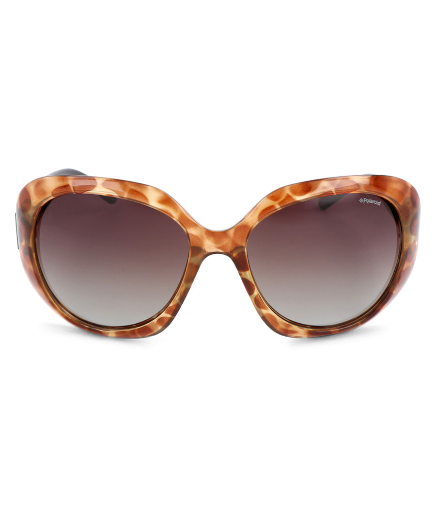 pale tortoiseshell rounded sunglasses Sale - polaroid