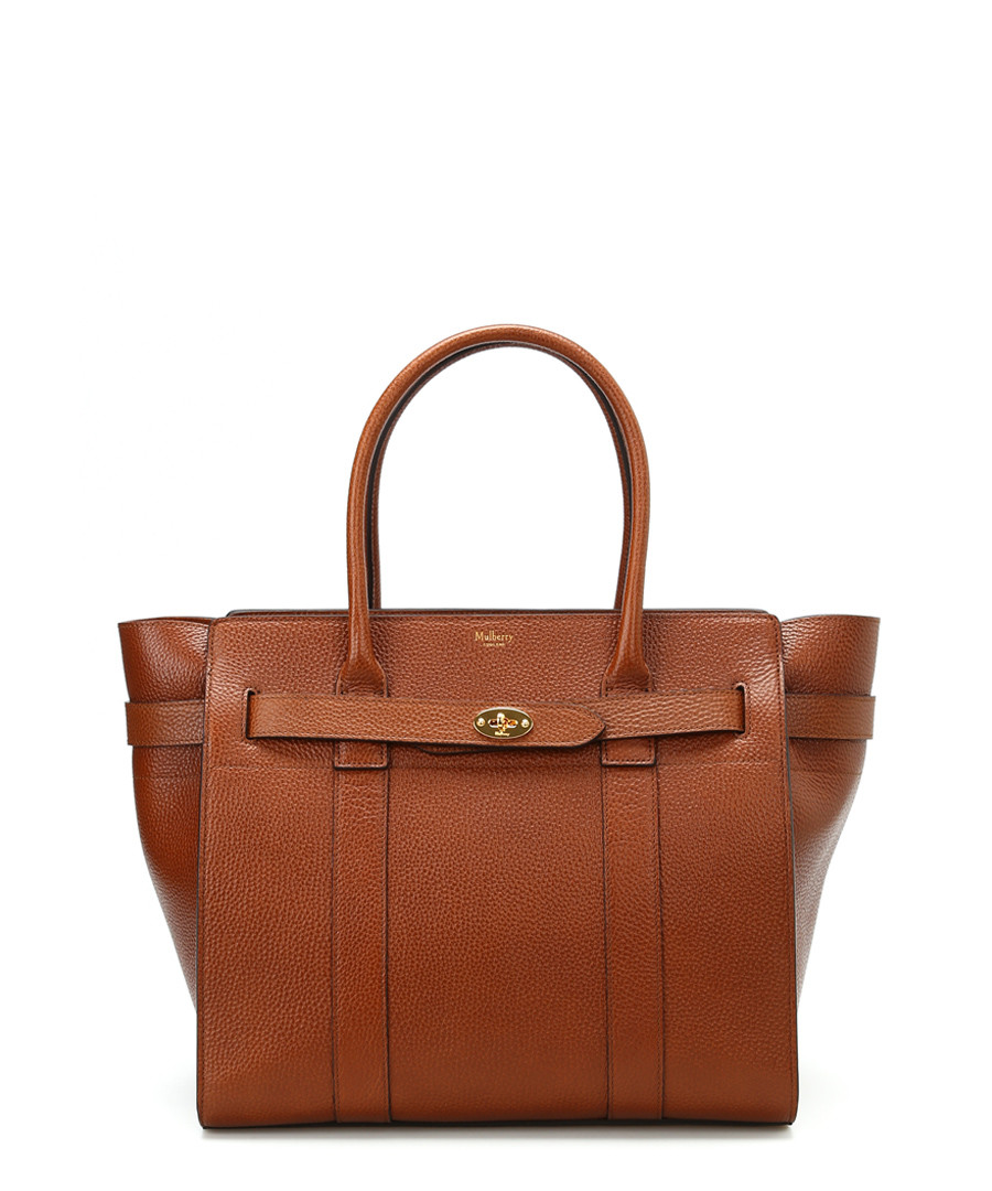 Zipped Bayswater oak leather tote Sale - MULBERRY