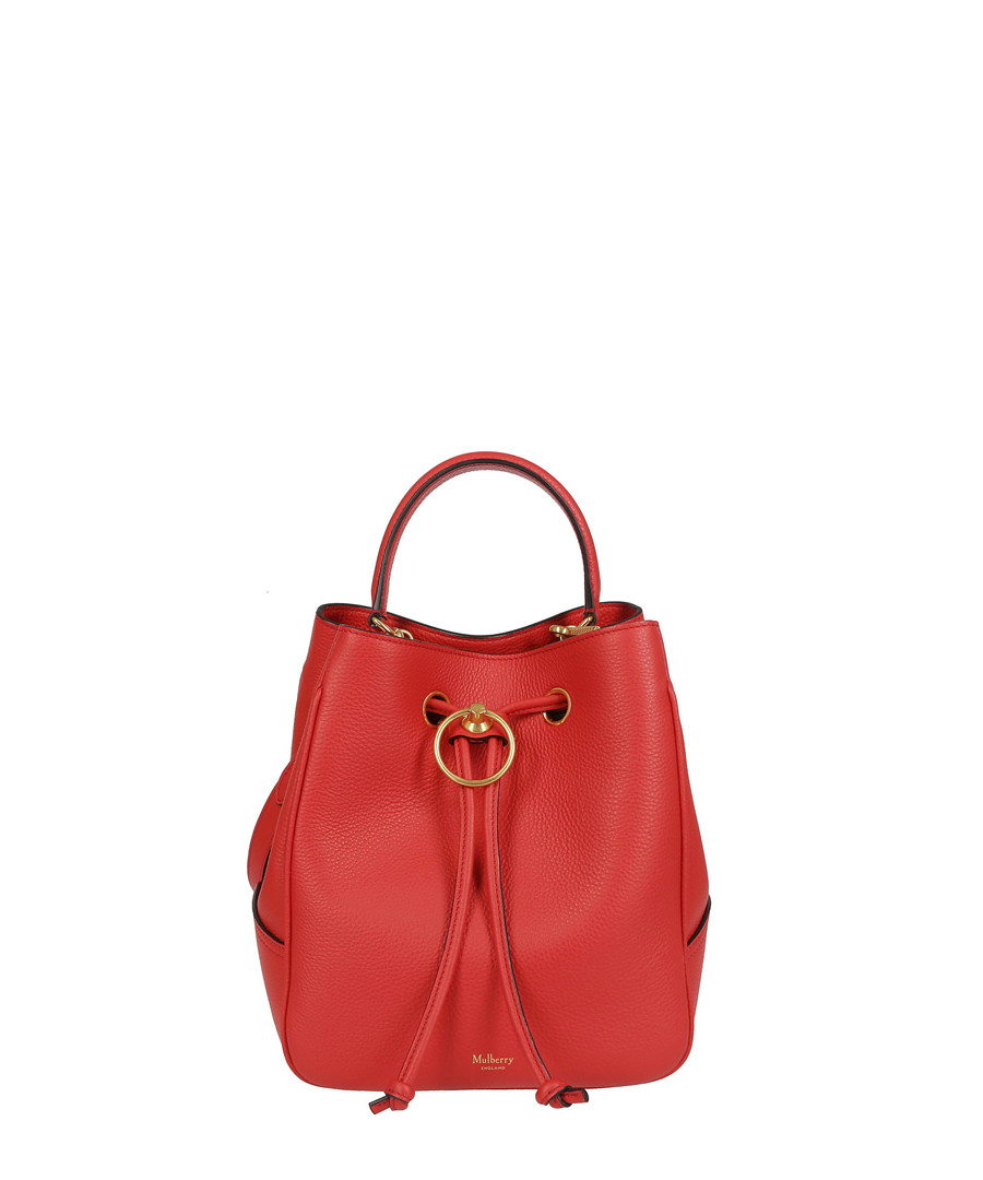 Hampstead Small red leather bucket bag Sale - MULBERRY