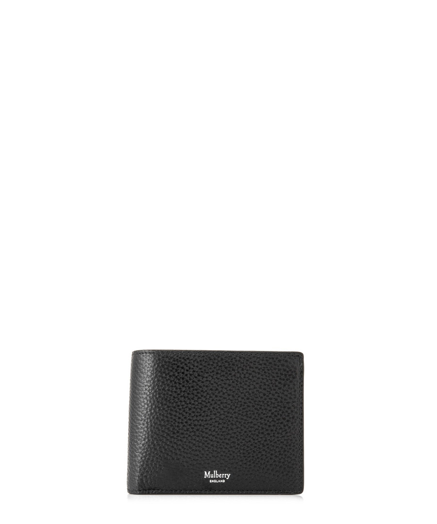 Black leather card & coin wallet Sale - mulberry