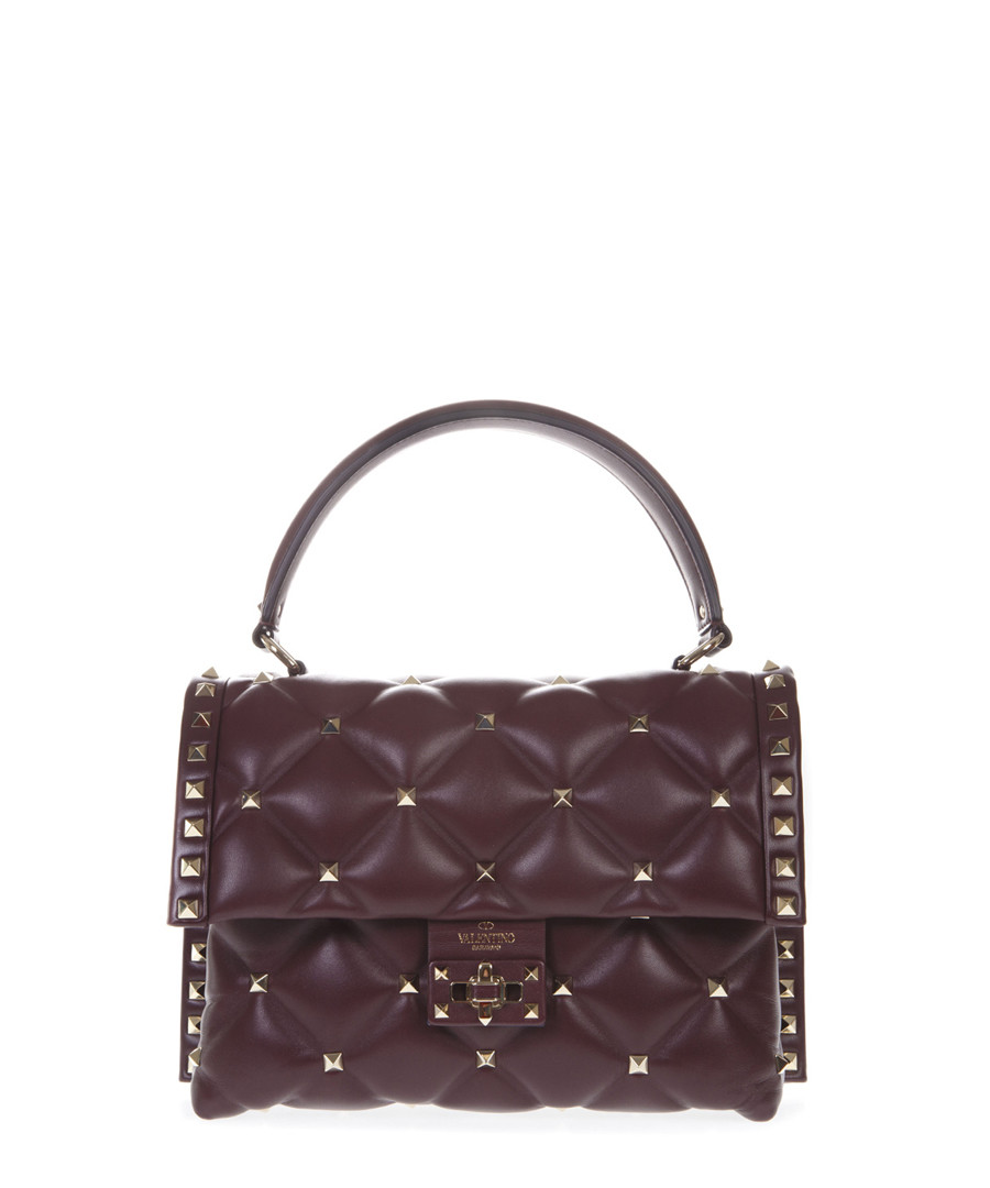 Candystud wine quilted leather crossbody Sale - valentino garavani