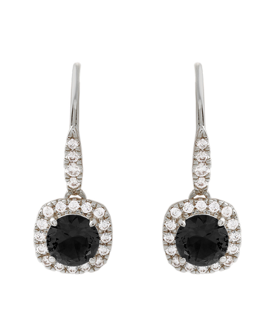 Juliet white gold-plated black earrings Sale - bertha