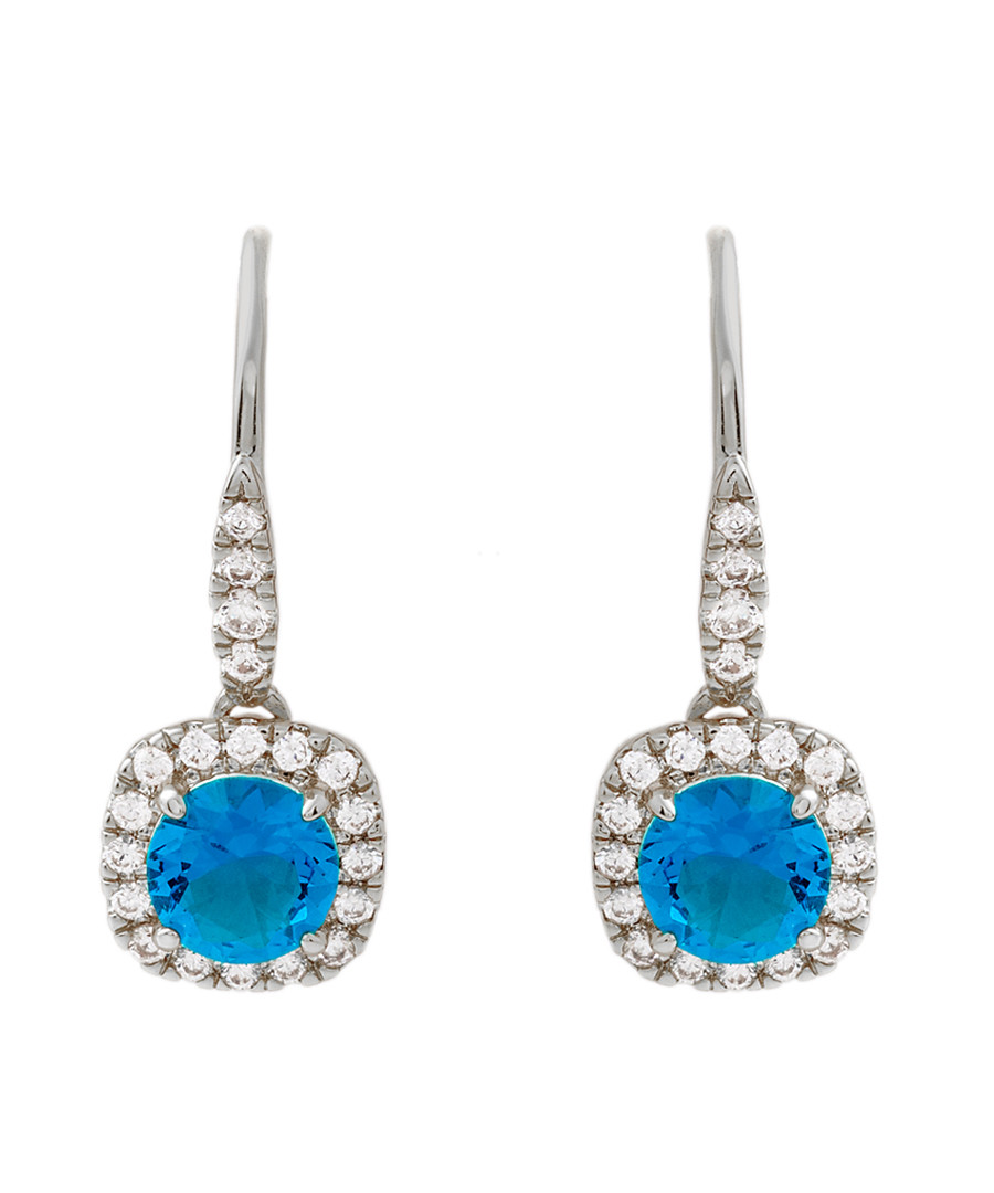 Juliet white gold-plated blue earrings Sale - bertha