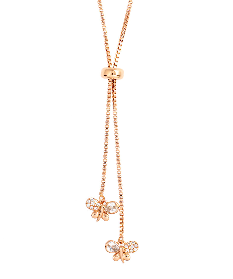 Kennedy rose crystal butterfly necklace Sale - bertha