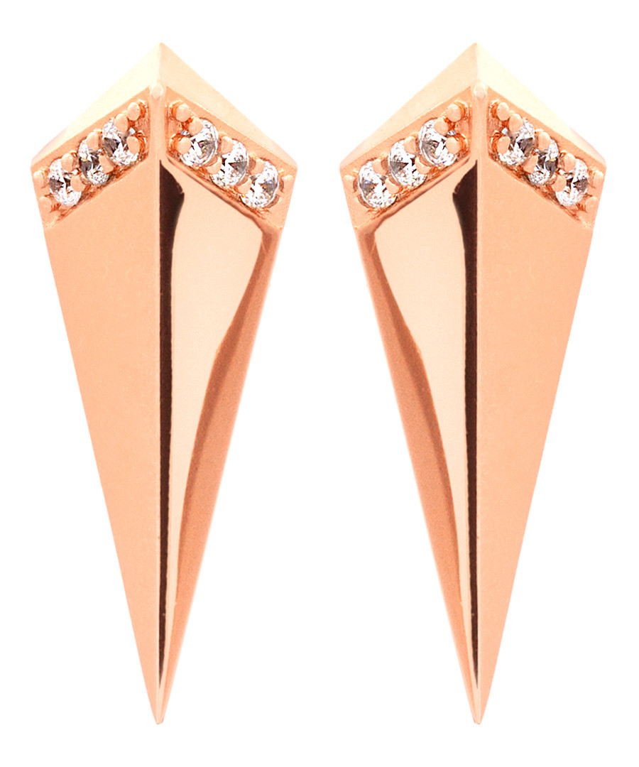 Lupine 18k rose gold-plated earrings Sale - sole du soleil
