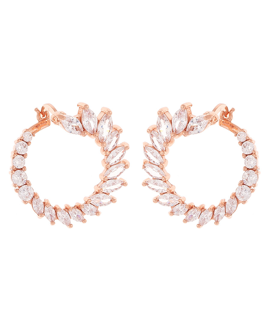 Hydrangea 18k rose gold-plated earrings Sale - sole du soleil