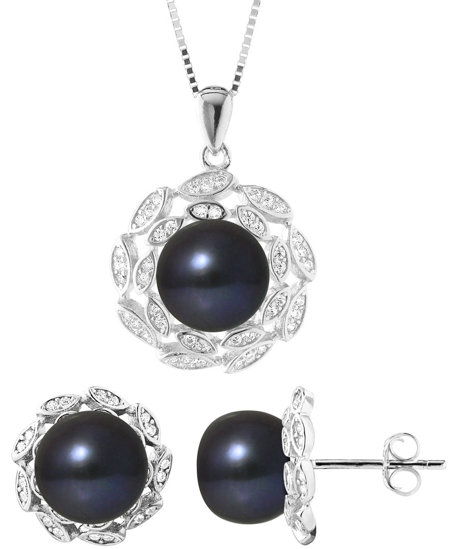 Set : Necklace | True Cultured Freshwater Pearl 9-10 mm | White Color & Earrings Cultured Freshwater Sale - DIADEMA