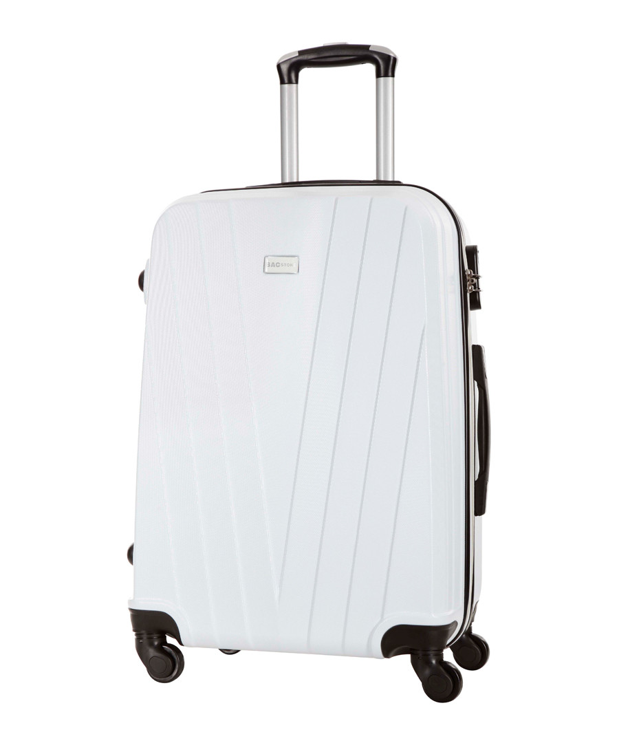 Mystic white spinner suitcase 70cm Sale - bagstone