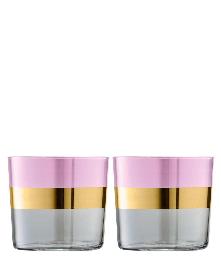 2pc Rose Bangle Tumbler glass set Sale - lsa international
