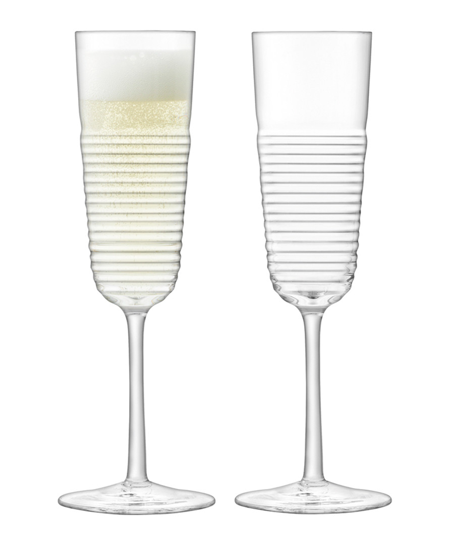 2pc Groove champagne flute set Sale - lsa
