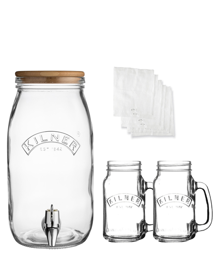 Kombucha glass drinks making set Sale - kilner