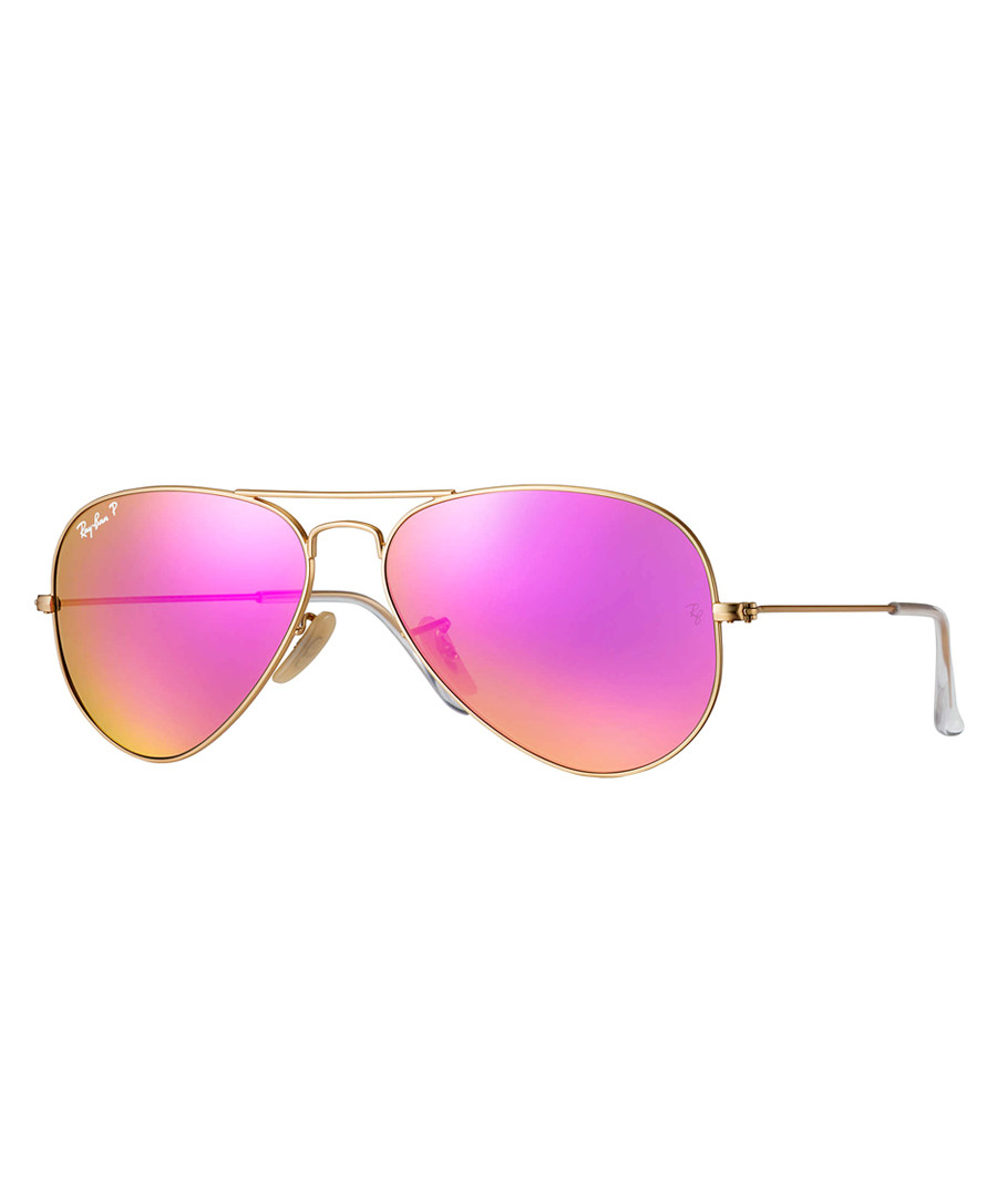 Gold-tone & cyclamen sunglasses Sale - Ray Ban
