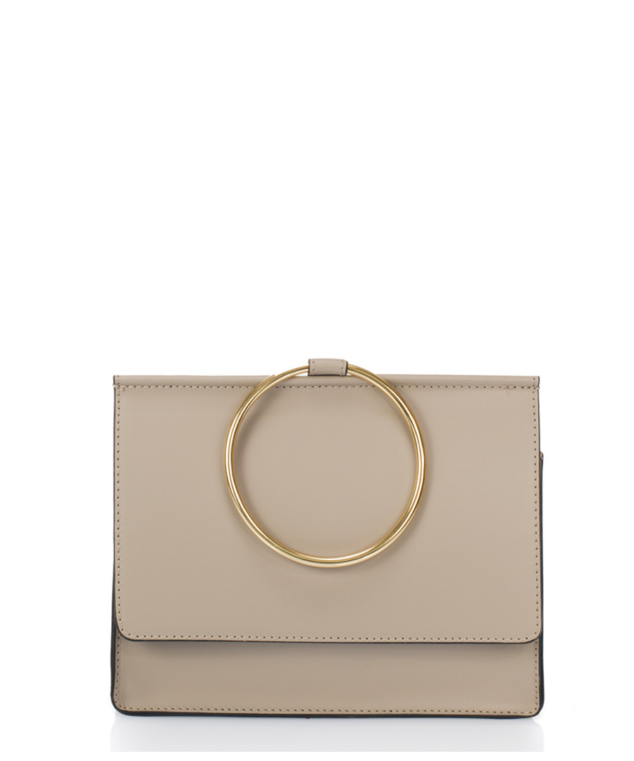 Erin taupe leather round handle shopper Sale - scui studios