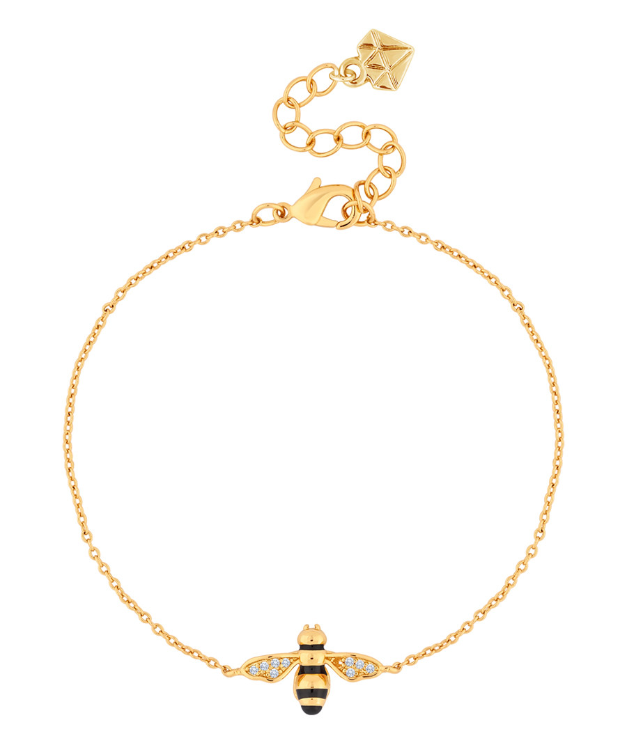 Bee 14k yellow gold-plated bracelet Sale - diamond style