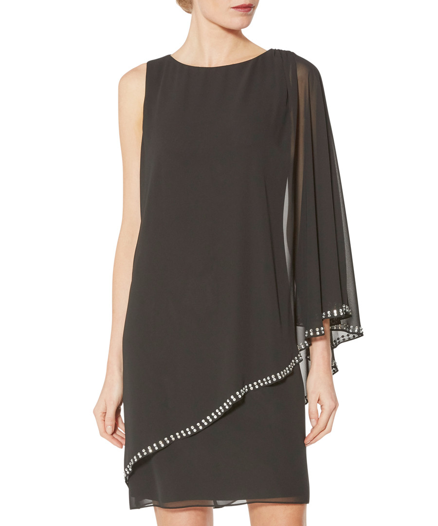 Ursa black beaded chiffon dress Sale - gina bacconi