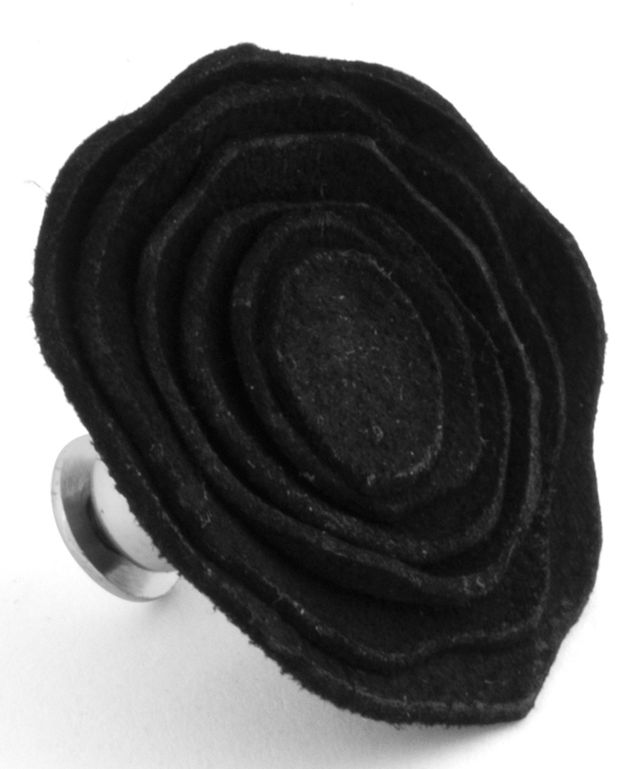 Black leather rose pin Sale - Tateossian London