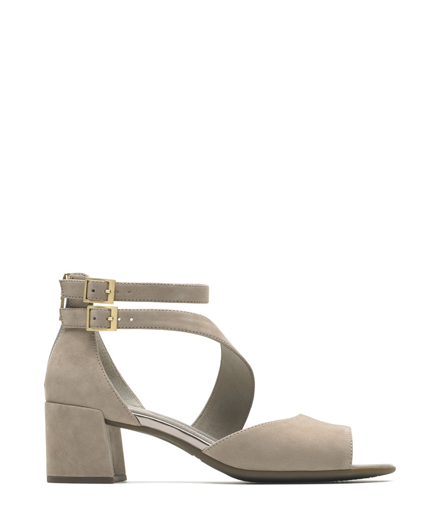 Alaina dove leather block heel sandals Sale - rockport