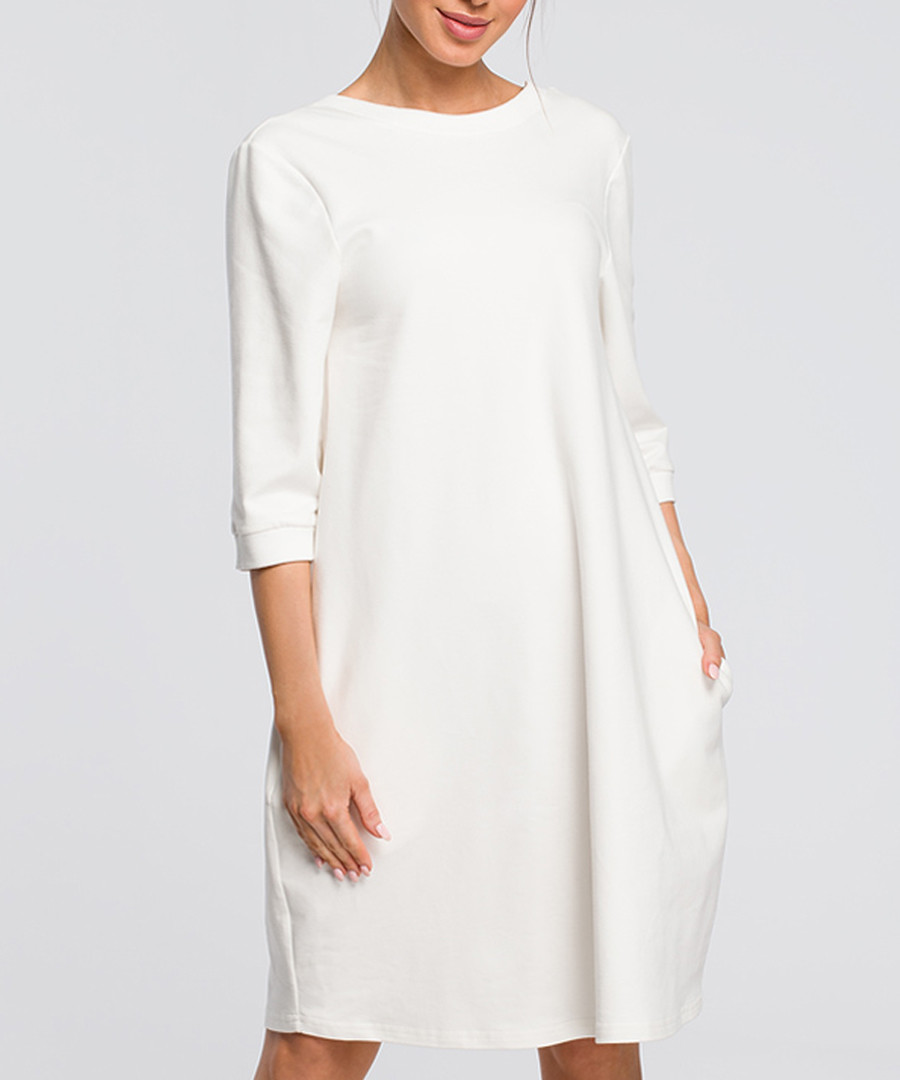 Ecru white oversized dress Sale - made of emotion