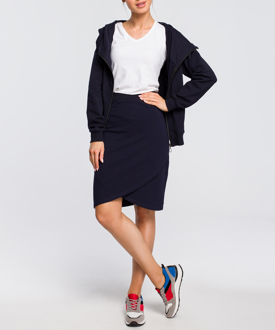 Navy blue tulip hem skirt Sale - made of emotion