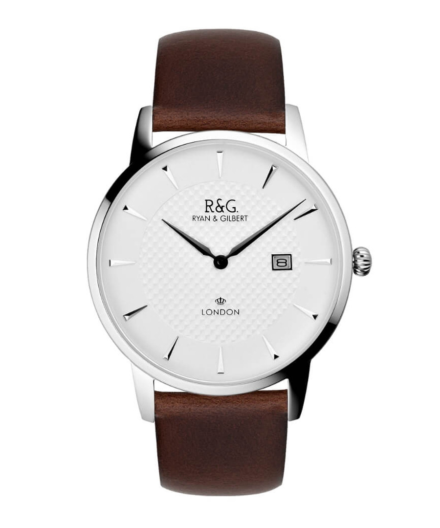 Knightsbridge silver & brown watch Sale - Ryan & Gilbert