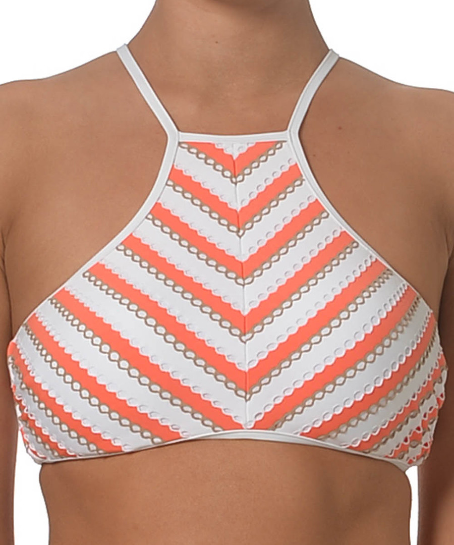 Multi-colour diagonal stripe bikini top Sale - seafolly