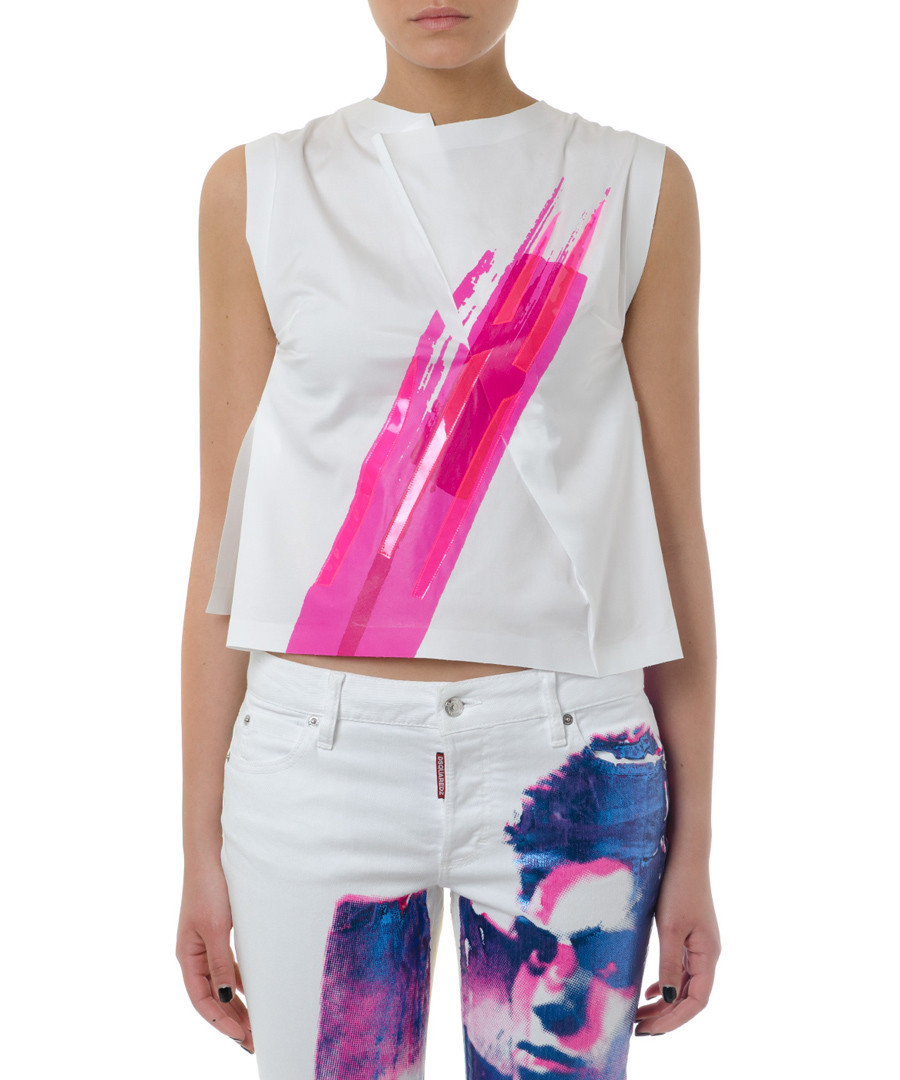 White pure cotton print top Sale - dsquared2