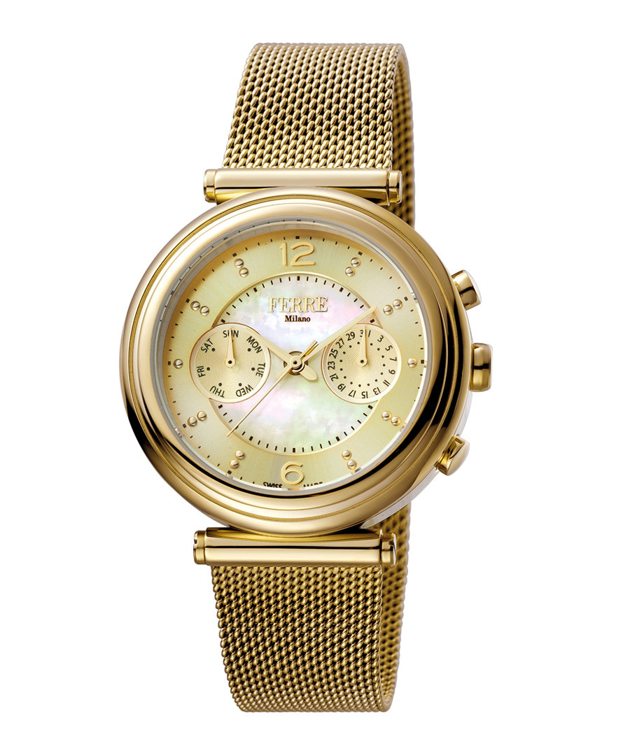 Gold-tone steel watch Sale - ferre milano