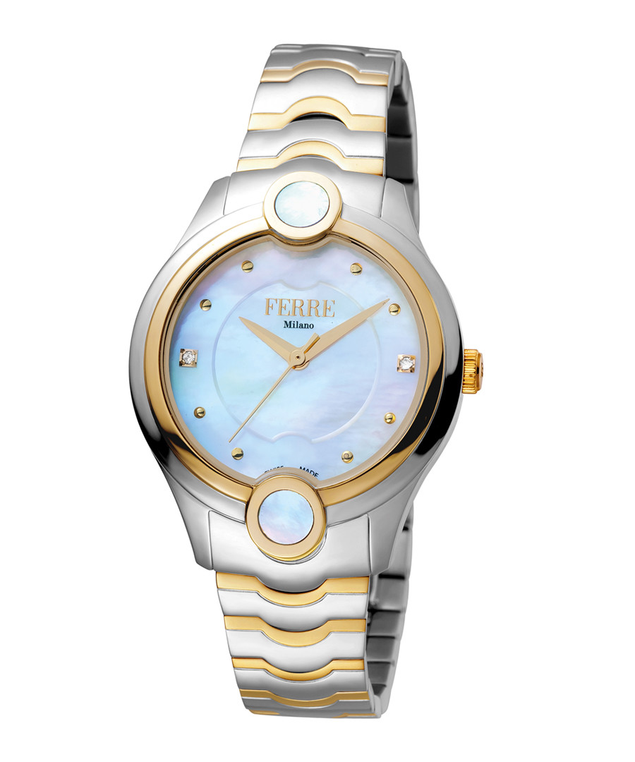 Two-tone & blue steel watch Sale - ferre milano