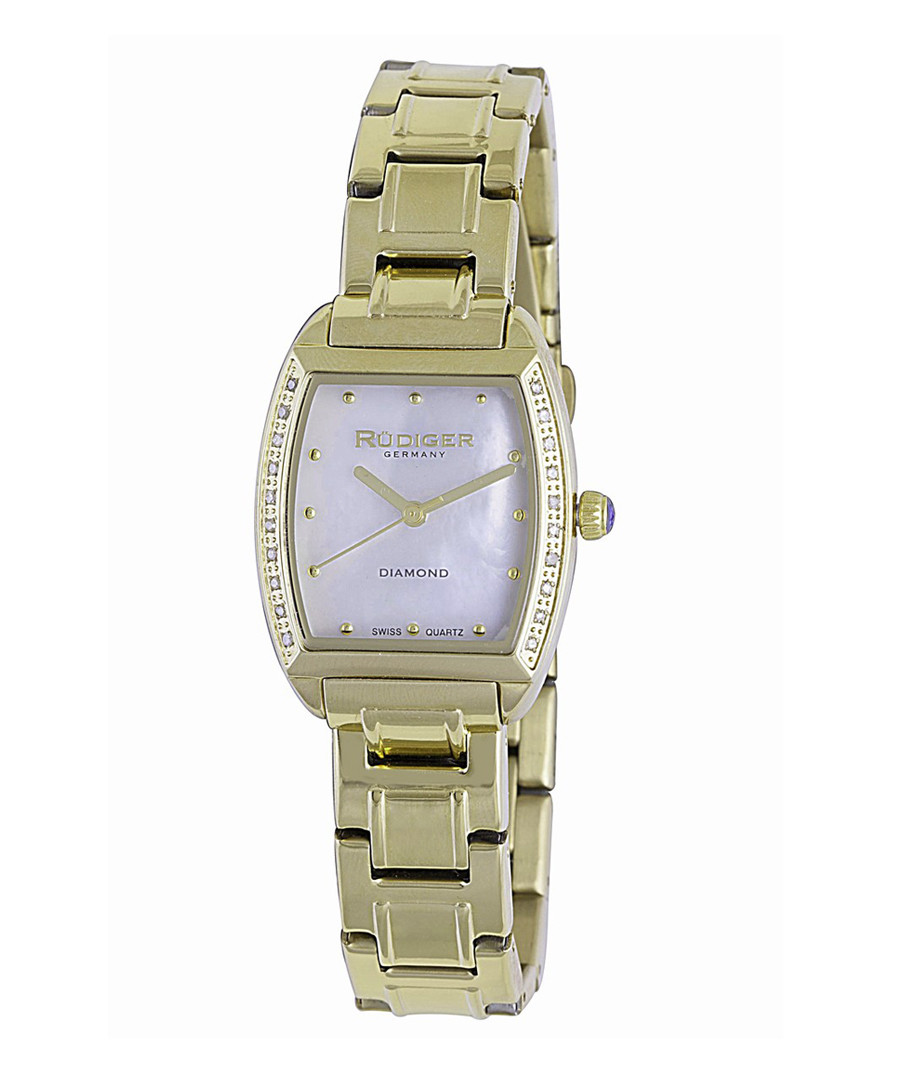 Gold-tone & purple steel watch Sale - rudiger